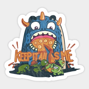 capitalism monster Sticker